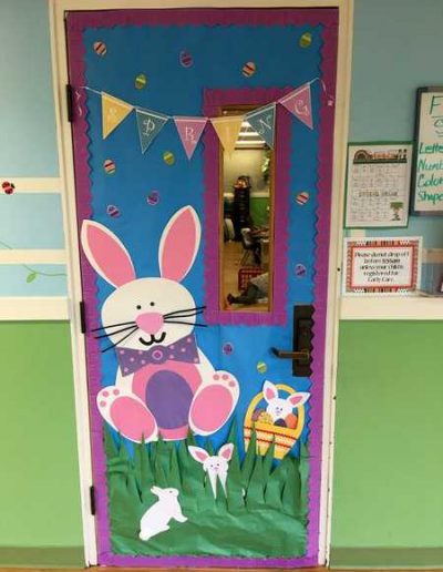 Photo 6 Pâques décoration de porte de classe lapin - Ma Folie Des Fêtes