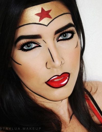 Idée Maquillage Pop Art de Wonder Woman (8) - Ma Folie Des Fetes