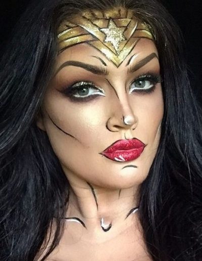 Idée Maquillage Pop Art de Wonder Woman (9) - Ma Folie Des Fetes