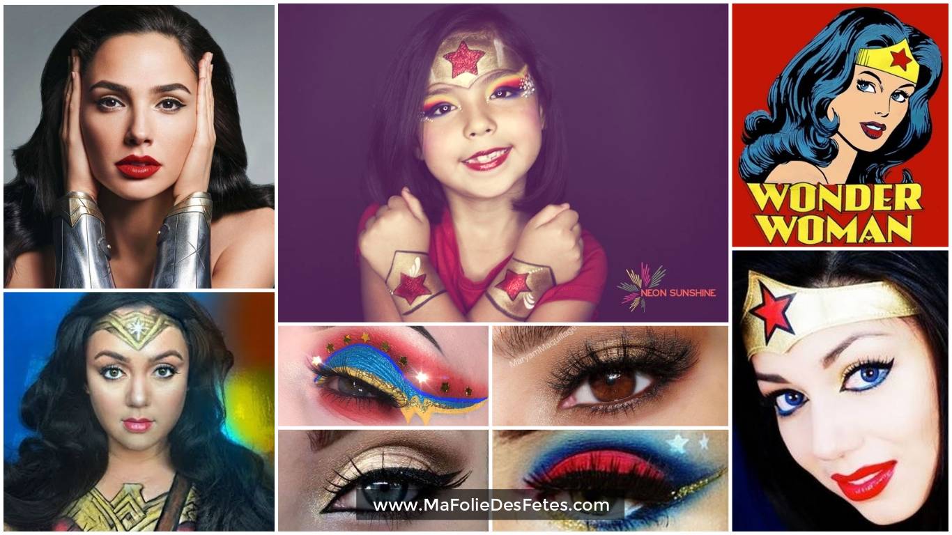 Idees Tutos Maquillage Wonder Woman DIY - Ma Folie Des Fetes